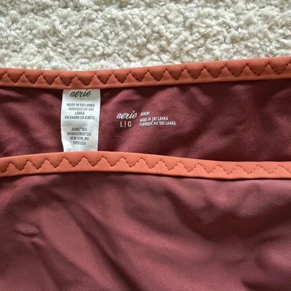 Aerie Brown and Pink Bikini Bottom - Picture 3 of 4